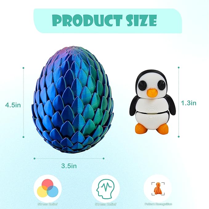 Mini 3D Printed Animal Figurines Set,Articulated, Flexible, and Exquisitely Cute (Animal T)