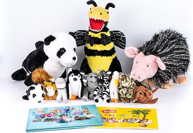 Randimals Randimini Collection Squiger - Squirrel and Tiger Floppy Plush Bean Filled Toy 6.5”, Soft & Huggable, Premium Quality Hybrid Animal Friend Encourages Adventure & Imagination