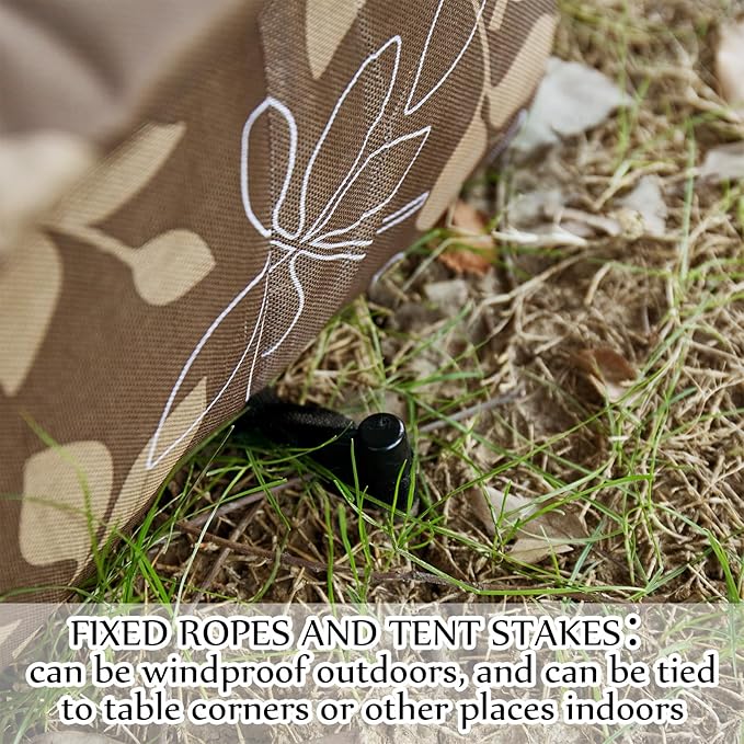 Soaoo 3 Pcs Cat Houses for Outdoor Stray Cats Shelter Weatherproof Outside House Indoor Foldable Pet Cave with Tent Stakes for Wild Animal Dogs(Leaves Style)