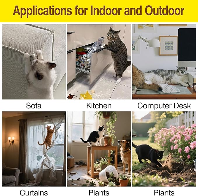 Cat Deterrent Spray, Effective Pet Spray for Anti Cats Scratch Furniture, Curtain, Sofa and Plant, Cat Scratch Deterrent Aid for Pet Behavior Training(3.38oz)