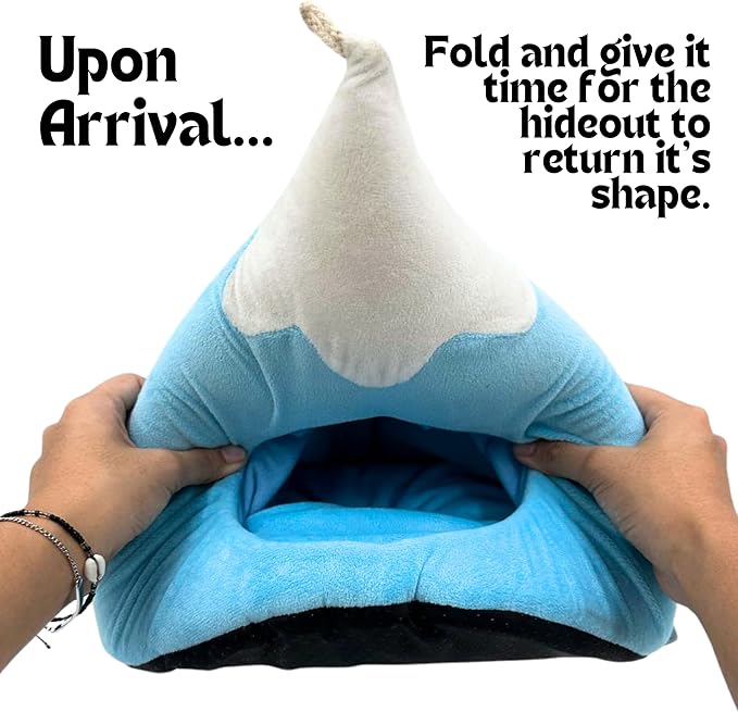 Guinea Pig Fleece Tunnel House – Soft Cozy Cone Hideout Bed for Guinea Pigs, Chinchillas, Rats, Hedgehogs – Small Animal House by The Kozko Hut