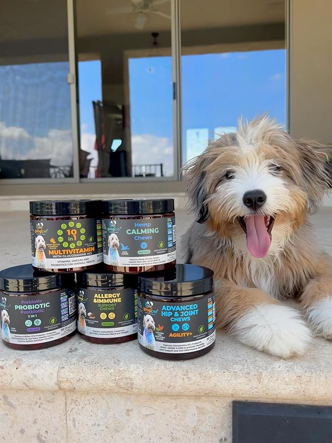 Googipet Premium 10 in 1 Dog Vitamins Multivitamin Chewable with Probiotics for Gut Health, Dog Vitamins and Supplements w/Vitamin C & Glucosamine for Joint Support (Peanut Butter & Pumpkin Flavor)