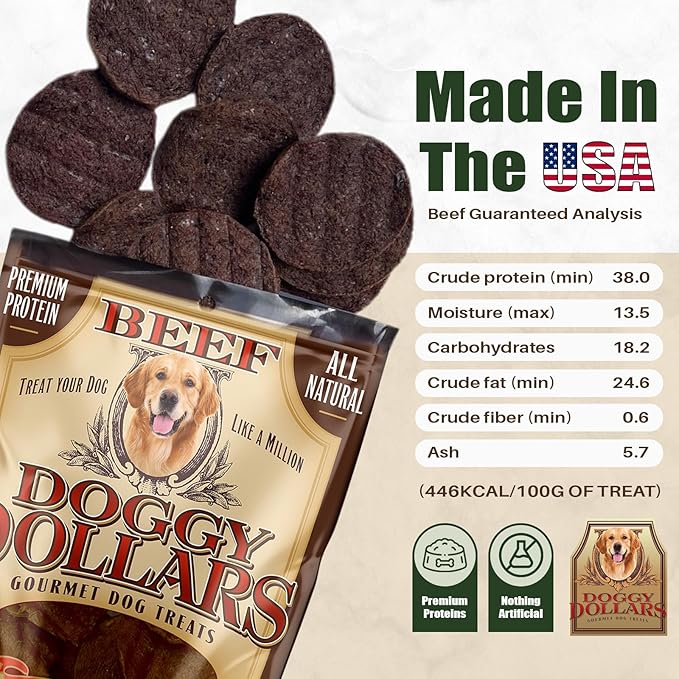 – Natural Gourmet Beef Dog Treats (32oz)