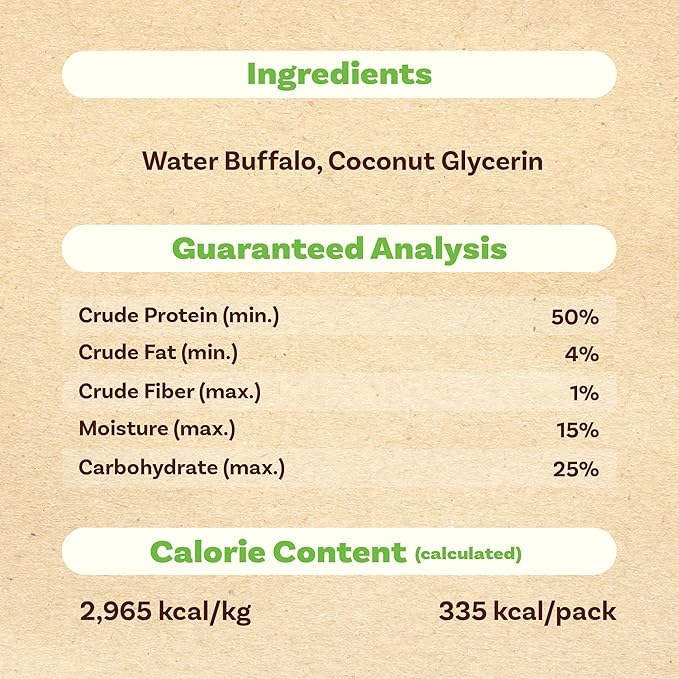 AFreschi Buffalo Dog Treats, All-Natural, Hypoallergenic, High Protein, Low Fat, Human Grade Puppy Chews – Healthy Grain-Free Training Treats, 4oz Jerky Strips