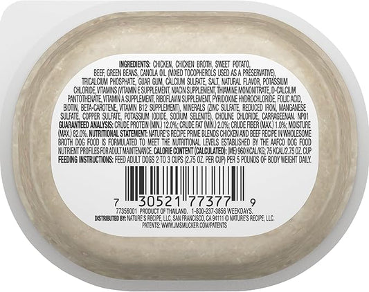 Nature's Recipe Grain Free Chicken & Beef Recipe in Savory Broth Wet Dog Food, 2.75 oz. Cup, 12 Count