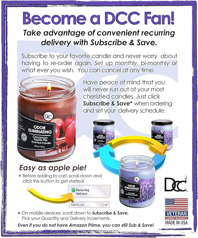 Peppermint Odor Eliminating Highly Fragranced Candle - Eliminates 95% of Pet, Smoke, Food, and Other Smells Quickly - Up to 80 Hour Burn time - 12 Ounce Premium Soy Blend