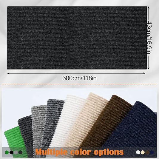 Cat Scratch Furniture Protector - 118" x 17" Trimmable Self-Adhesive Cats Claws Scratch Pads, DIY Cat Climbing Couch Protector for Scratch Post Cat Tree Replacement Indoor (Black)