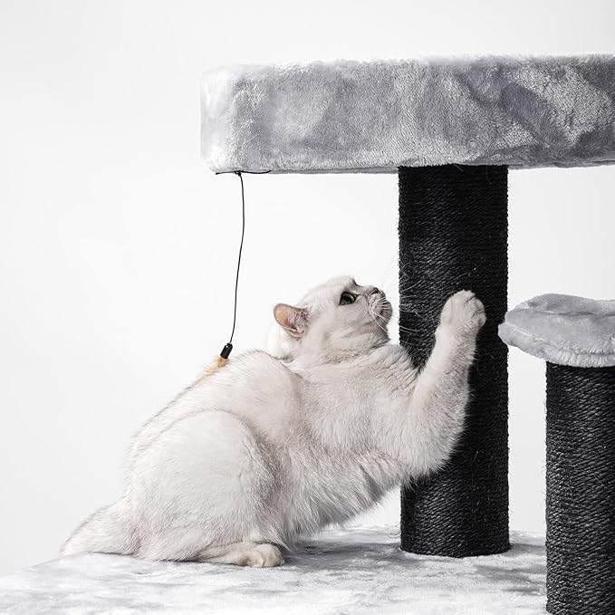 Extra Large Cat Tree for Maine Coon,65 Inches Tall Cat Tree Tower for Indoor Cats Large Adult 20 lbs,XXL Heavy Duty Luxury Sturdy Cat House with Big Hammock,Sisal Scratching Post,Condo