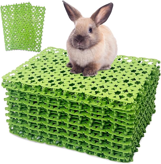 kathson 20PCS Rabbit Feet Pad Plastic Cage Mat Floor Mats Bunny Hole Leak Water Pads for Pet Cats Dogs Hamster Rat Chinchilla Guinea Pig and Other Small Animals