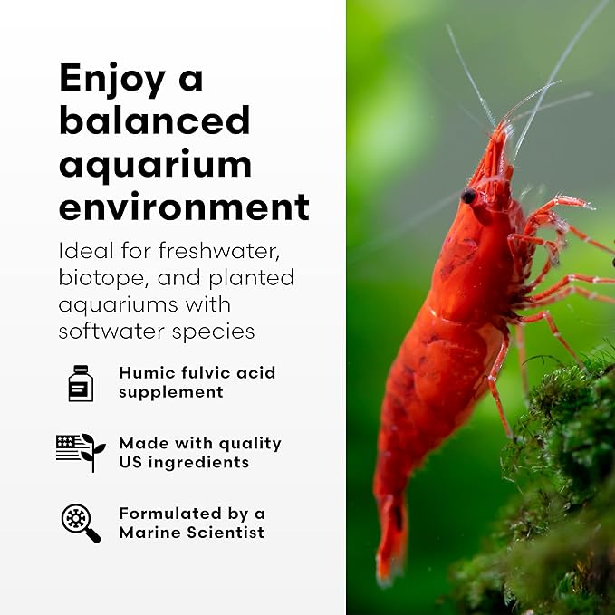 Brightwell Aquatics Blackwater Humic Fulvic Acid Supplement Simulates Natural Blackwater Conditions Supports Nutrient Uptake in Freshwater Planted Aquariums, 20L