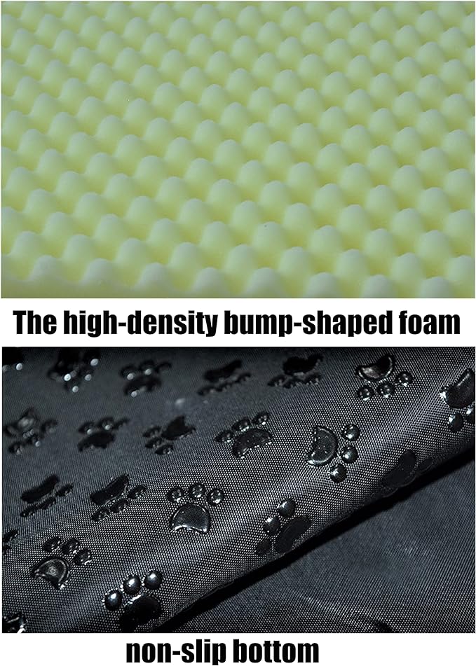 Cat Bed or Dog Bed,2 Ways to Use,Indoor Pet House with Fluffy Mat,Removable and Washable Cover,Splash-Proof House and Non-Slip Bottom,for Cats and Small Dogs(S Grey Faux Leather)
