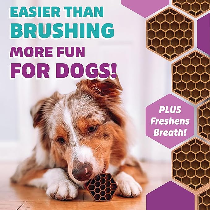 Dog Dental Treats – Vet VOHC Approved – Delicious Chicken Protein – Removes Tartar with Cleaning Comb Shape – Dental Dog Treats for Medium Dogs (12oz, 15 Count)