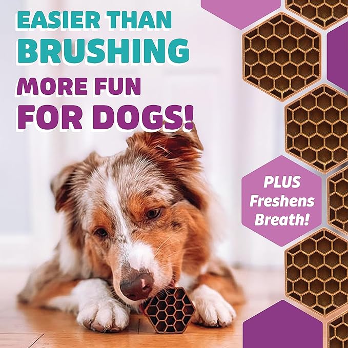 Dog Dental Treats – Vet VOHC Approved – Delicious Chicken Protein – Removes Tartar with Cleaning Comb Shape – Dental Dog Treats for Large Dogs (12oz, 9 Count)