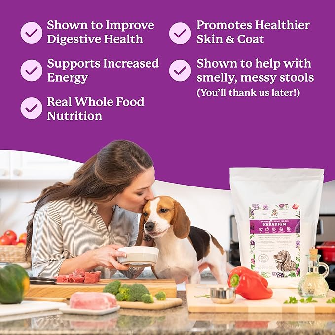 Dr. Harvey's Paradigm Green Superfood Dog Food, Human Grade Dehydrated Grain Free Base Mix for Dogs, Diabetic Low Carb Ketogenic Diet (6 Pounds)