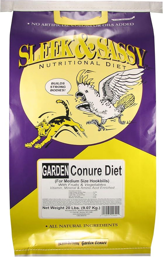 SLEEK & SASSY Garden Conure Parrot Food (20 lbs.)