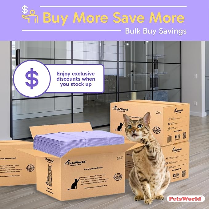 PETSWORLD Cat Pad Refills for Tidy Cats Breeze Litter System (400 Pads)