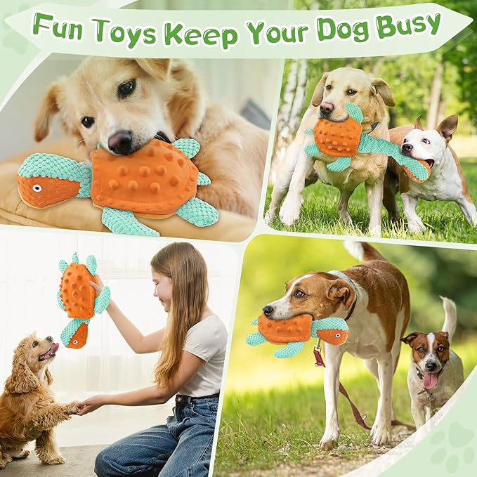 Large Squeaky Dog Toys - Plush Tug of War Toy for Small/Medium/Large Dogs Puppy Toys for Teething Training