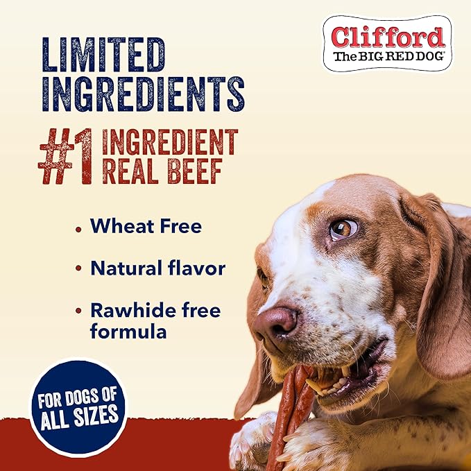 Clifford The Big Red Dog Soft Training Treats for Puppies and Dogs – Healthy, High Protein, Grain Free, Soft Puppy Treats for Small Dogs and Large – Real Chicken Sausage – 6oz