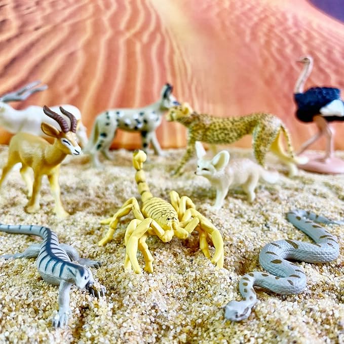Safari Ltd. Sahara Desert Animals TOOB - 9 Mini Animal Figurines - Educational Toy Set for Boys, Girls and Kids Ages 3+