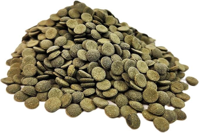 Aquatic Foods Inc. 8mm - 1/3" Spirulina & Green Algae Sinking Wafers for Shrimp, Snails, Crabs, Crayfish, Plecos, Catfish, Bottom Fish, All Tropical Fish...WL…1/2-lb Foil Pouch Bag