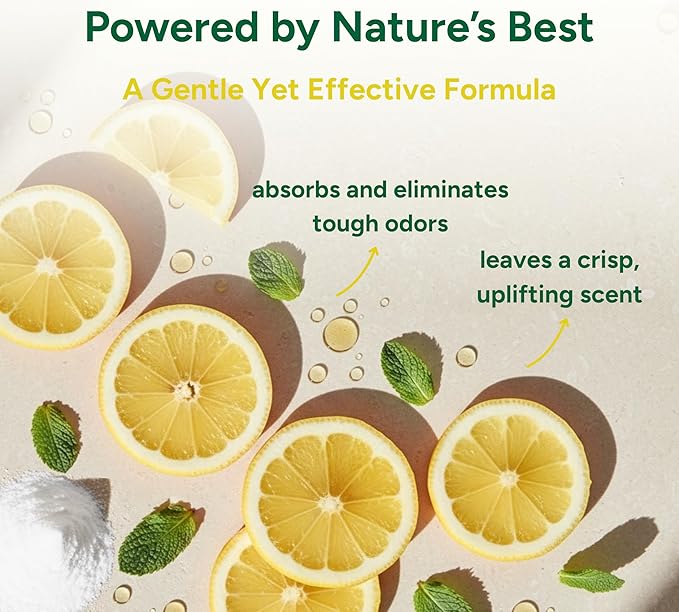 Good Natured Brand | Carpet Deodorizer & Freshener Powder | 47 oz Pet Odor Eliminator for Strong Odor & Pet Urine | Fresh Natural Lemon & Eucalyptus Scent | Safe for Homes with Pets
