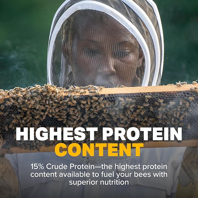 Mann Lake Ultra Bee Pollen Substitute Patties, High Protein, Boosts Brood, Healthy Colony, Beekeeper Essential, Free from Animal by-Products, Rich in Vitamins & Amino Acids, 40 Lbs