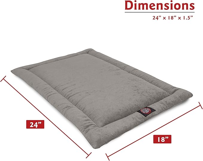 Majestic Pet Orthopedic Memory Foam Dog Crate Mat - Plush Pet Bed Pad for Crates & Kennels | USA Crafted | 24"x18" Villa Vintage