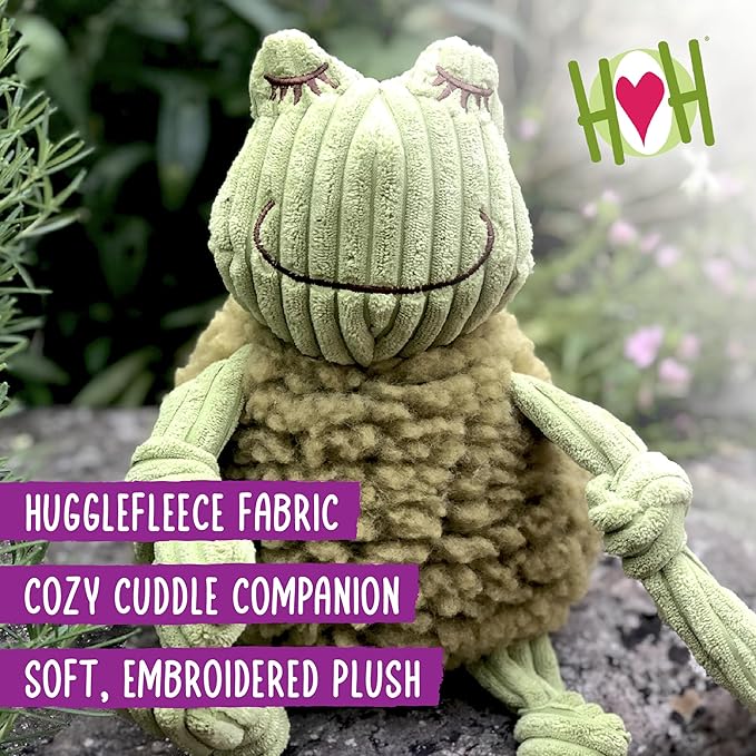 HuggleHounds Knottie Plush Dog Toy - Dog Stuffed Animal Toy, Squeaky Puppy Toys, for Small, Medium & Large Dogs, Durable Plush to Keep Them Busy - Penelope Pig, Small