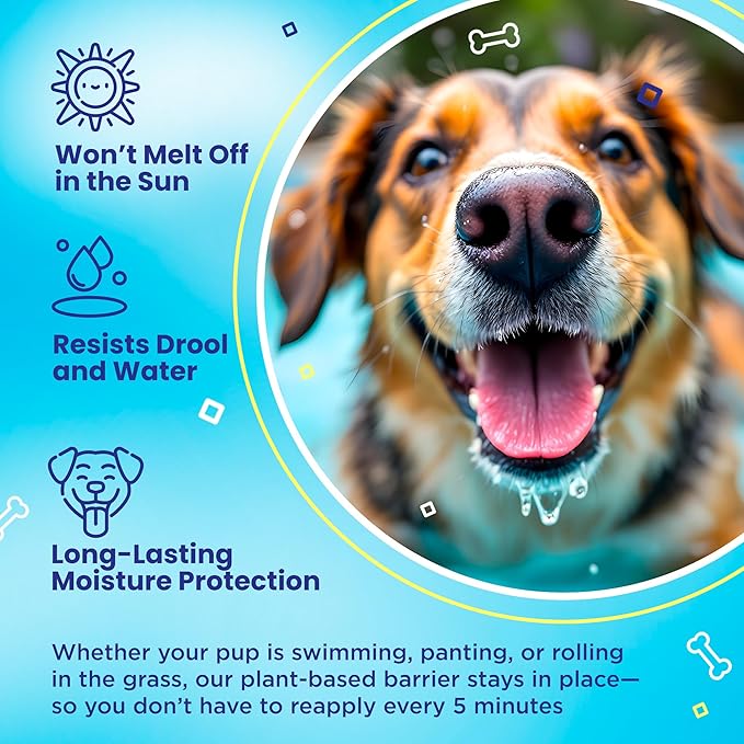 SnoutScreen Dog Nose Balm and Paw Balm, Moisturizing Formula for Dry or Cracked Noses, Vet Recommended, Made in USA, Protects Against UVB and UVC Rays, 2 oz