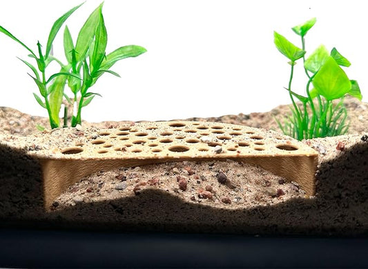 Shrimp Breeding Protector | Shrimp Breeding Cave Aquarium Tunnel | CTWPets (Light Brown)
