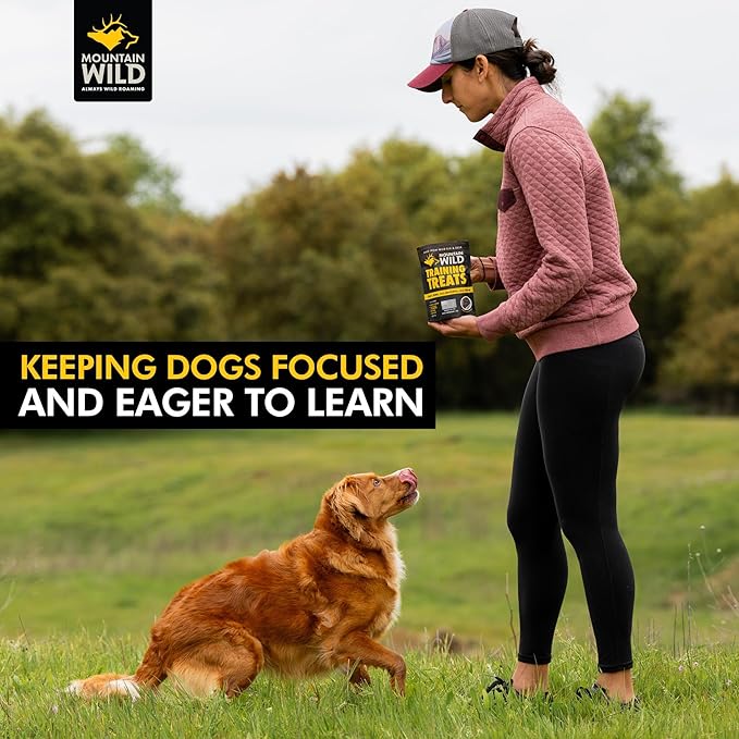 Training Treats for Dogs & Puppies – Elk & Venison Protein Puppy & Dog Treat – High Value, All-Natural, No Fillers, Grain-Free, No Artificial Preservatives – 4oz, 1 Bag
