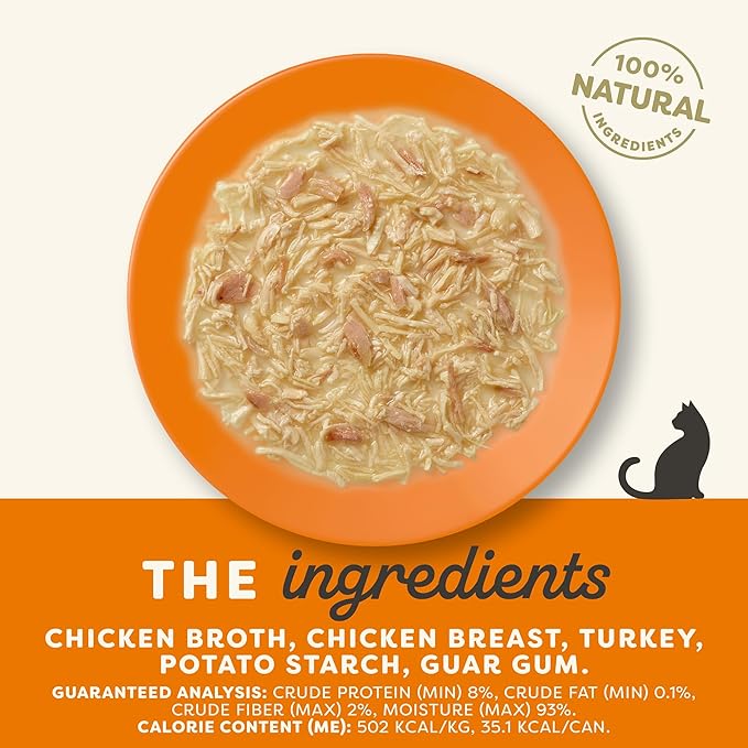 Applaws Natural Wet Cat Food, Made with Limited and Natural Ingredients, High Protein with No Artificial Additives or Fillers, Chicken Breast & Turkey in Gravy (24 x 2.47 oz Cans)