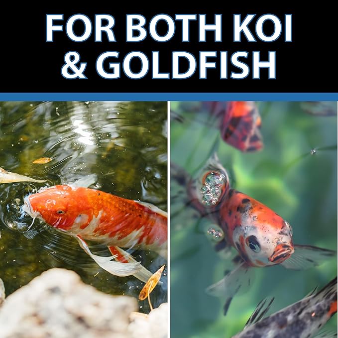 CrystalClear Staple Pond Fish Food for Healthy Koi & Goldfish, Protein Packed Floating Pellets for Summer Nutrition, Easy Digestion, 17.6 Pound Bucket