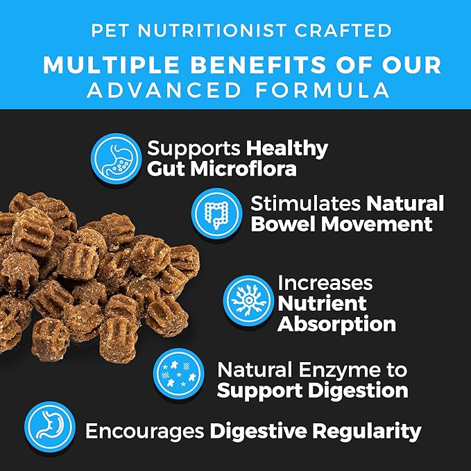 Pet Chef Dog Probiotics: Cannine Gut Issues? Smelly Breath, Runny Eyes, Paw Licking. Imrove Dog Digestion Health. Multi Strain Pre & Probiotics for Dogs Fixes Poop Issues. 140ct Best Value!