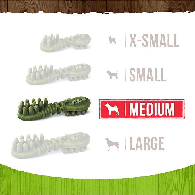 Merrick Fresh Kisses Natural Dental Chews Infused With Coconut And Botanical Oils For Medium Dogs 25-50 Lbs - 30 ct. Box