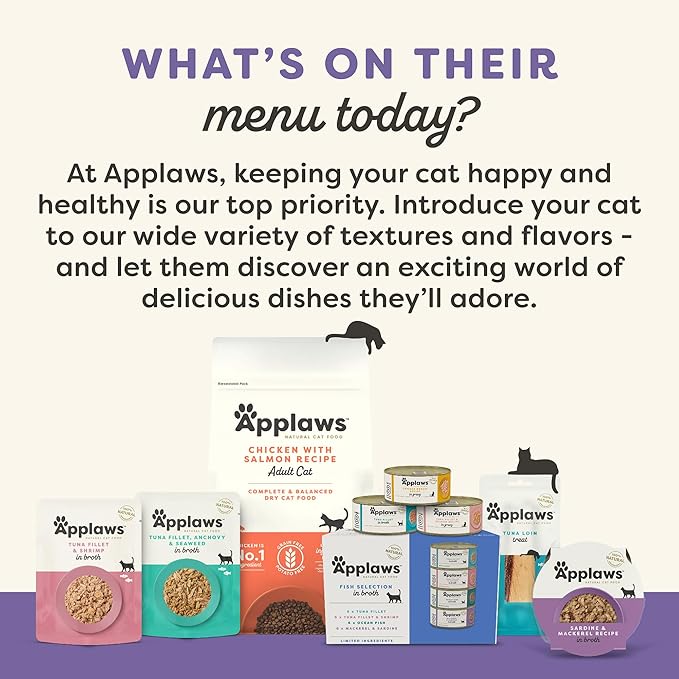 Applaws Natural Wet Kitten Food, Limited and Natural Ingredients, High Protein with No Artificial Additives, Kitten Variety in Broth (16 x 2.47oz Cans)