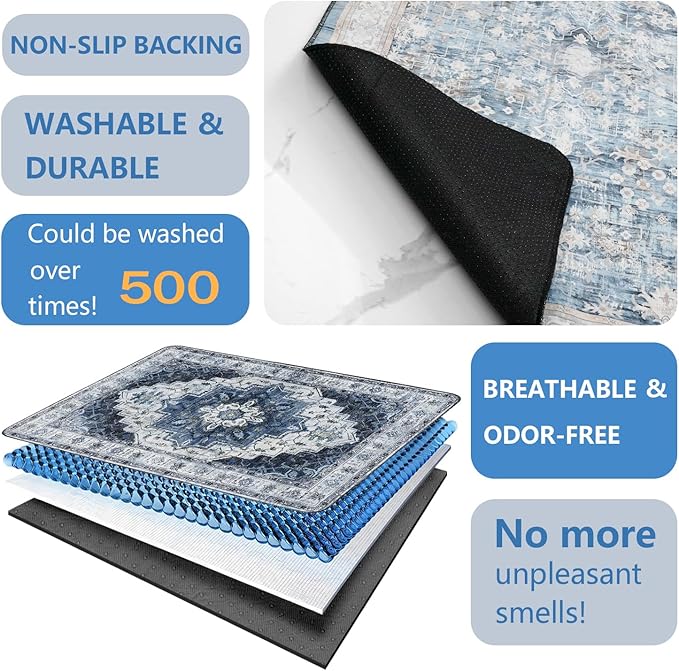Washable Pee Pads for Dogs, Absorbent Reusable Puppy Pads Waterproof, Leakproof & Non-Slip Whelping Pad, Potty Training Pads for Dogs Playpen Mat 72x72