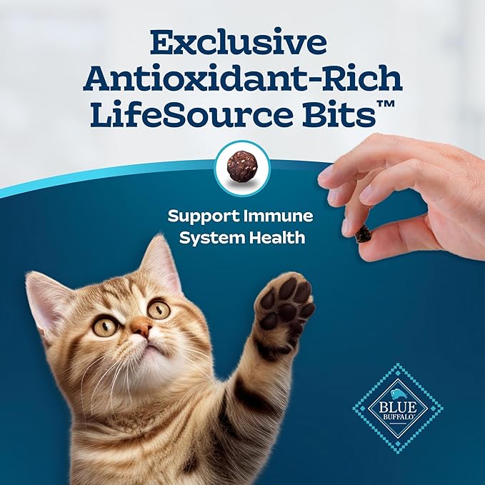 Blue Buffalo Tastefuls Kitten Food With DHA Dry Cat Food Made in the USA with Natural Ingredients, Chicken Recipe, 3-lb. Bag