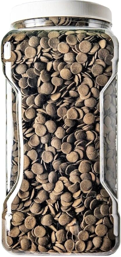Aquatic Foods Inc. Ultra Multi-Worm 12mm - 1/2" Small Sinking Wafers for Bottom Fish, Shrimp, Snails, Crabs, Crayfish, All Tropical Fish...11oz Small Jar