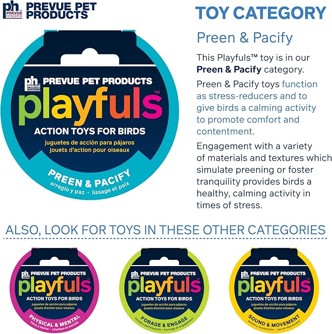 Prevue Pet Products 62636 Calypso Creations Over The Rainbow Bird Toy, Multi, Medium