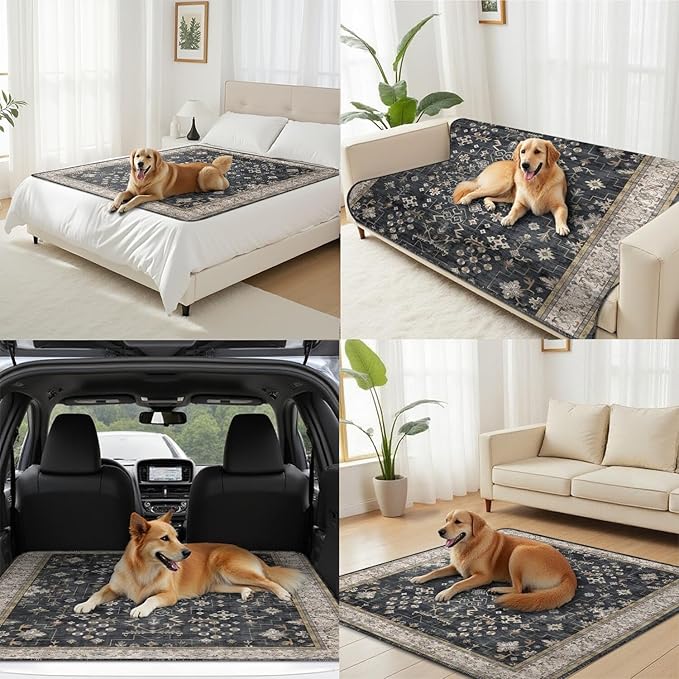 Washable Pee Pads for Dogs, Absorbent Reusable Puppy Pads Waterproof, Leakproof & Non-Slip Whelping Pad, Potty Training Pads for Dogs Playpen Mat 72x72