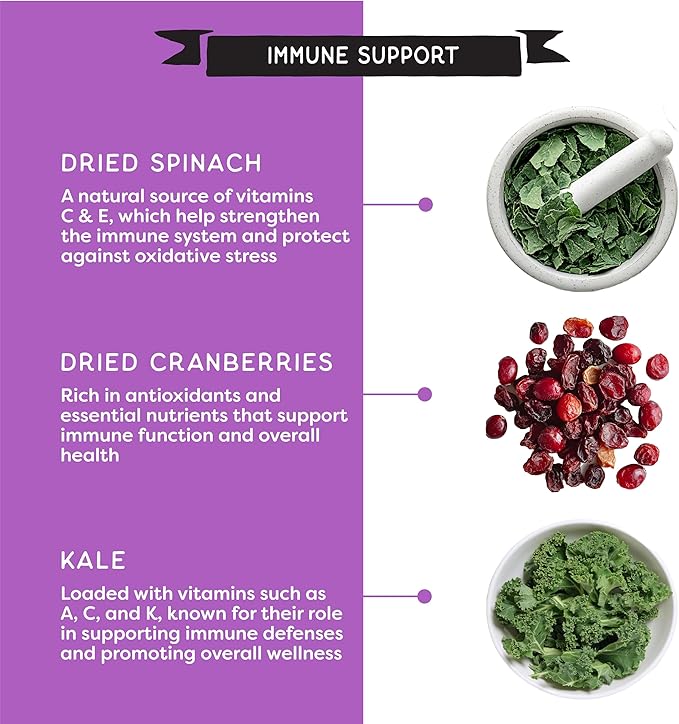 Soft Healthy Dog Treats for Immune Support & Training Snacks Made with Spinach, Cranberry & Kale - Smoky Pork - 16 oz