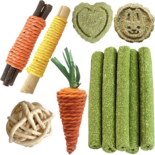 Chew Treats Toys for Guinea Pig, Hamster, Rabbits, Chinchilla, Bunny, Small Animal Teeth Care