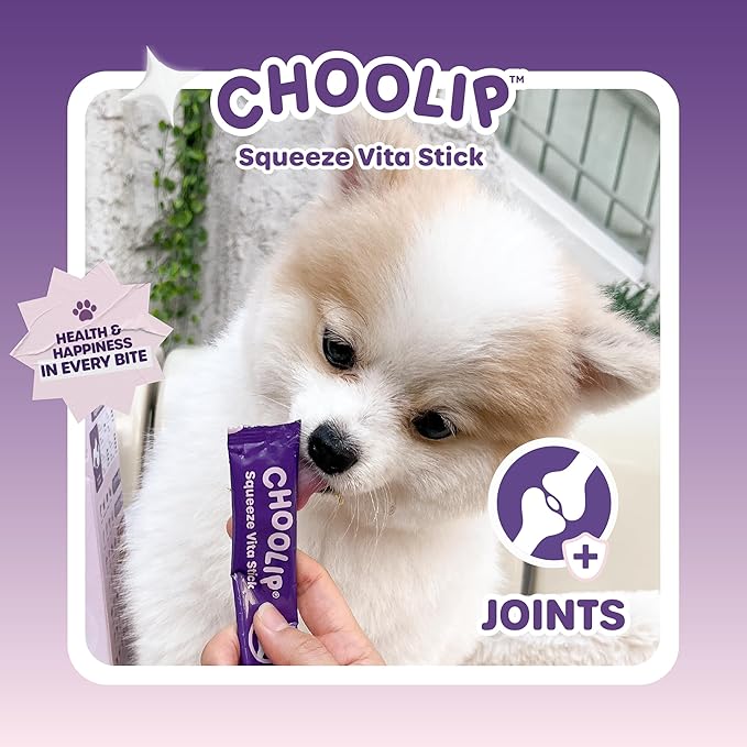 Squeeze Vita Stick Lickable Cat and Dog Treats – 7-Count Joint Support Sticks with Multivitamins, Soft Squeezable Paste for All Life Stages, Supporting Joint Health