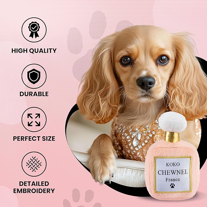Dog Diggin Designs Runway Pup Collection | Unique Squeaky Parody Plush Dog Toys – Fashion Accessories
