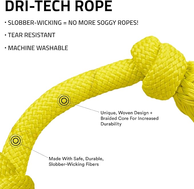 Playology Rope Toys for Dogs | Tug of War Dog Toy for Aggressive Chewers | Chicken Scented Dog Toys | Jumbo Rope Toy for Interactive Play