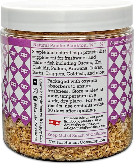 Freeze Dried Plankton Fish Food 1 oz, for Freshwater and Marine Aquarium Fish