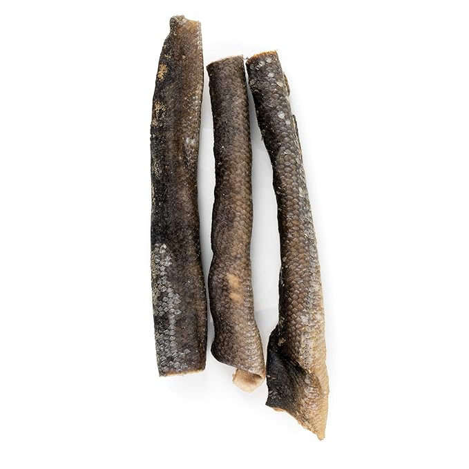 Freeze-Dried Raw Pet Treats for Dogs, Salmon Skin Chews (5 Count)…
