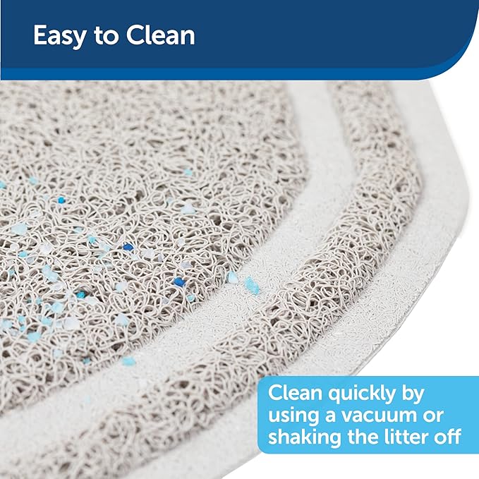 PetSafe Cat Litter Mat - Waterproof Litter Trapping Mat for Hygienic Clean Floors - Anti-Slip Double Layer Back - Cat-Friendly Texture for Sensitive Paws - Small