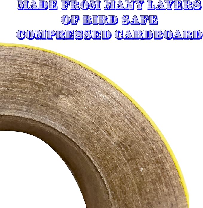 8002 1.75 Pk20 Bird Chew Donut 1.75 Inch by M&M - Compressed Cardboard Shreddable Bagels, Lots of Paper Layers, Brightly Colored Outer Strip, Parrotlet Quaker Conure African Grey